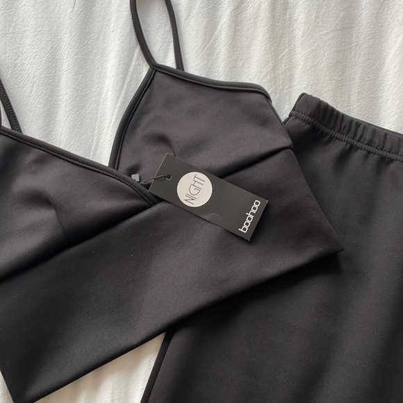 🆕Boohoo Night Two Piece Set, Black Two Piece Set - Picture 3 of 6